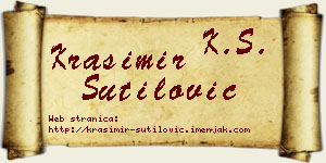 Krasimir Šutilović vizit kartica